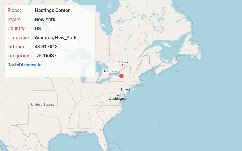 Map of Hastings Center