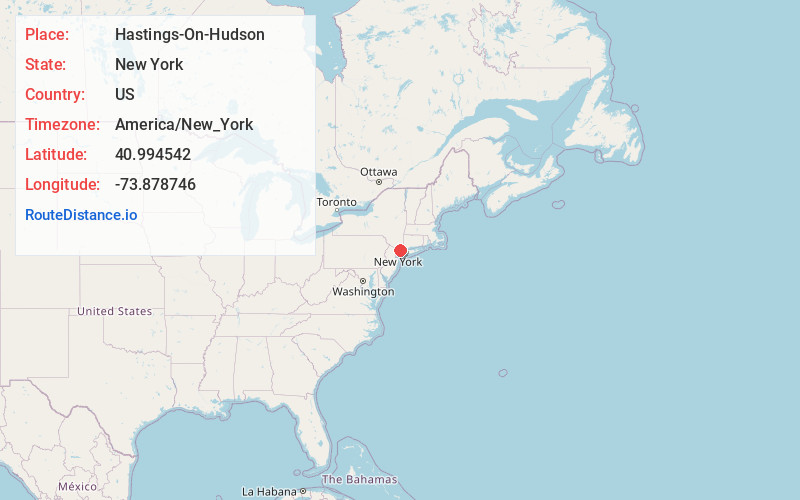 Map of Hastings-On-Hudson