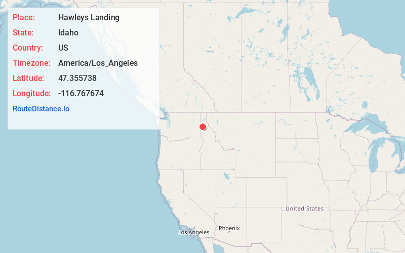 Map of Hawleys Landing