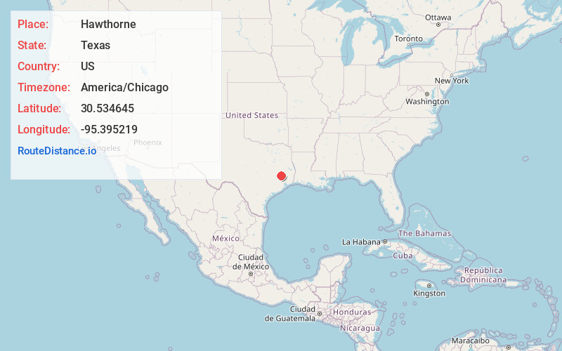 Map of Hawthorne