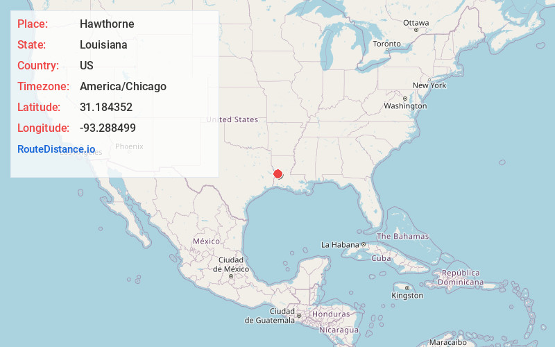 Map of Hawthorne