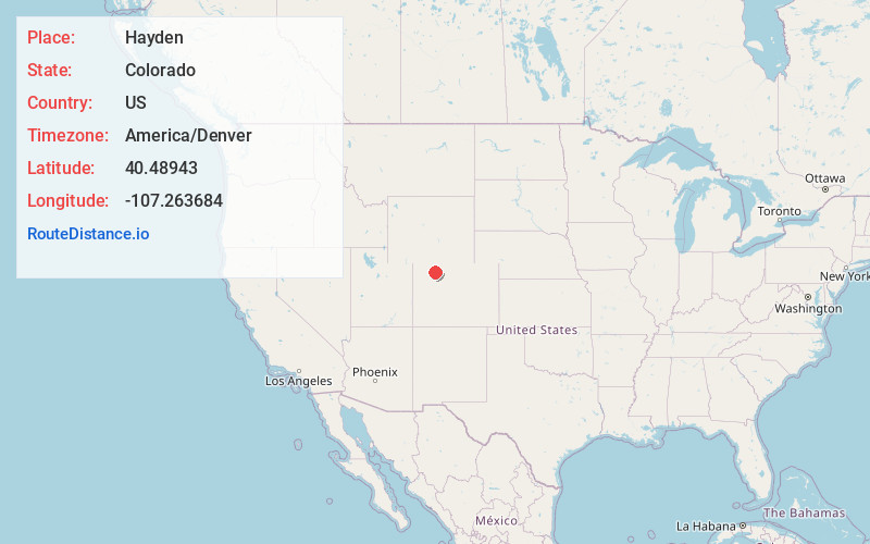 Map of Hayden