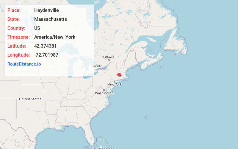 Map of Haydenville