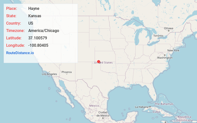 Map of Hayne