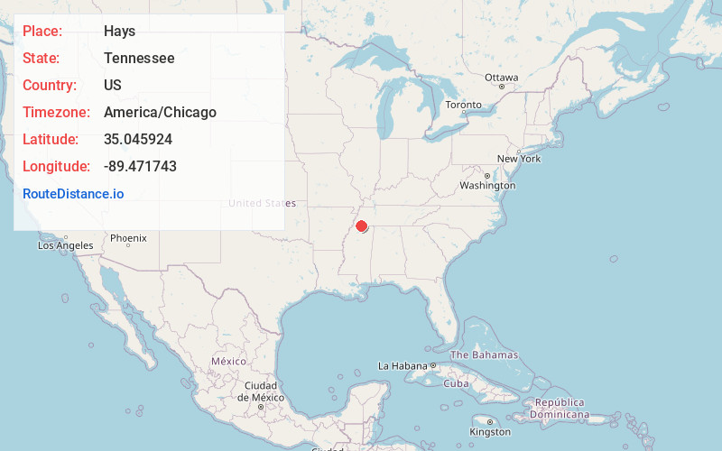 Map of Hays