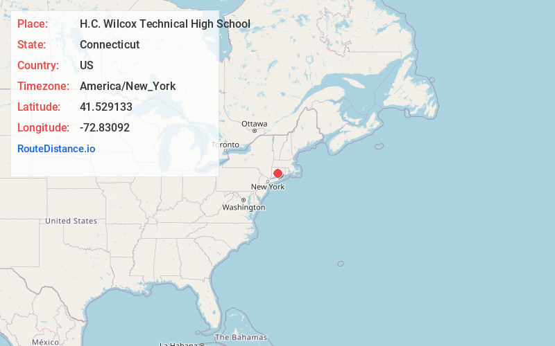 Map of H.C. Wilcox Technical High School