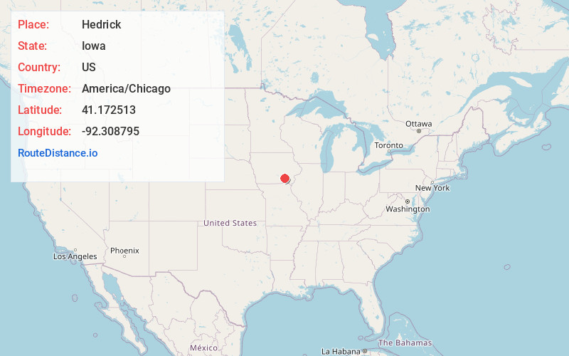 Map of Hedrick