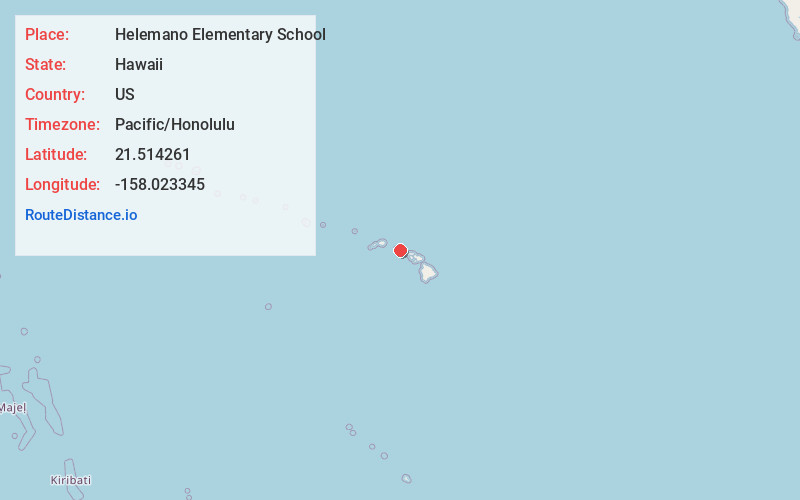 Map of Helemano Elementary School