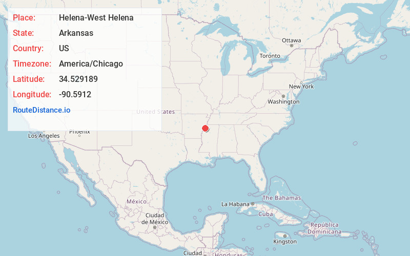 Map of Helena-West Helena