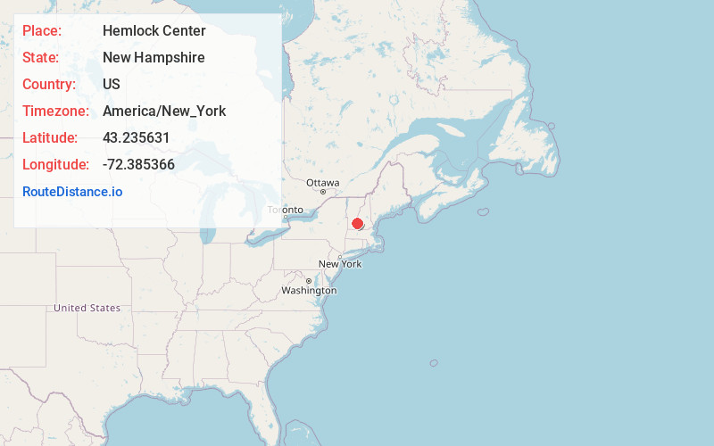 Map of Hemlock Center