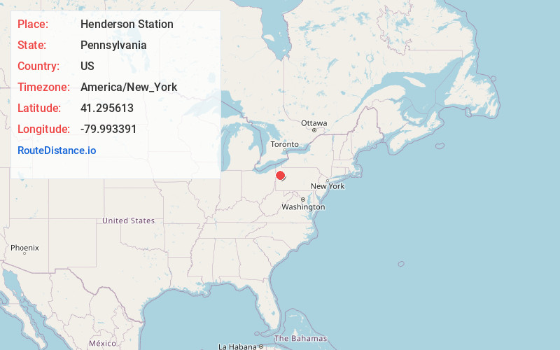 Map of Henderson Station