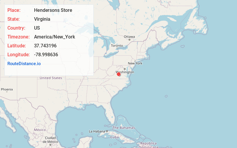 Map of Hendersons Store
