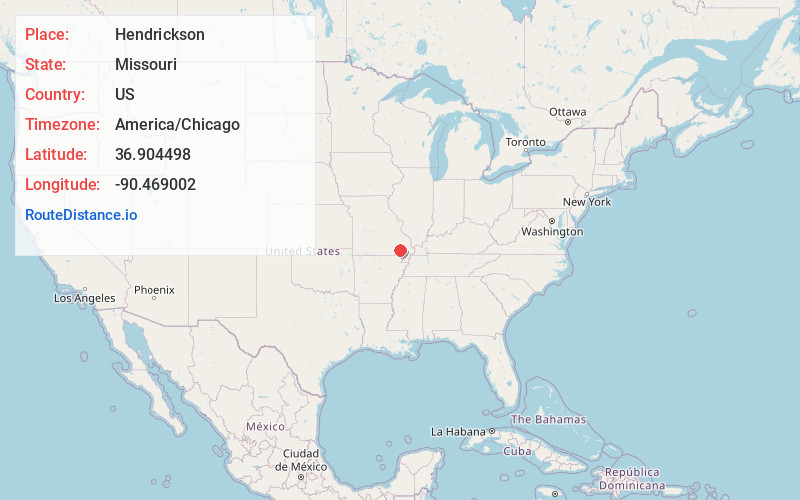 Map of Hendrickson