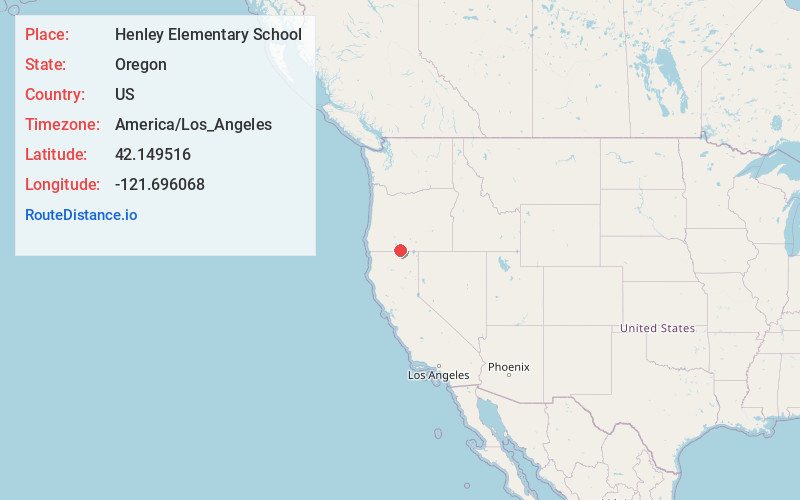 Map of Henley Elementary School