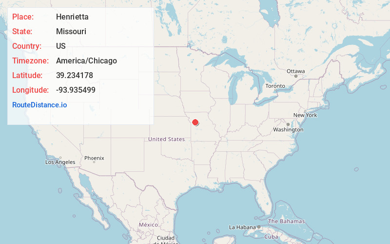 Map of Henrietta