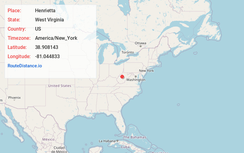 Map of Henrietta