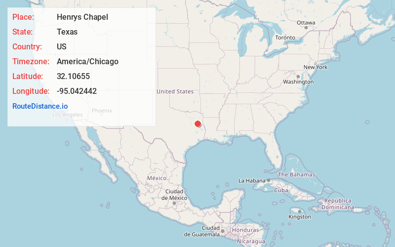 Map of Henrys Chapel