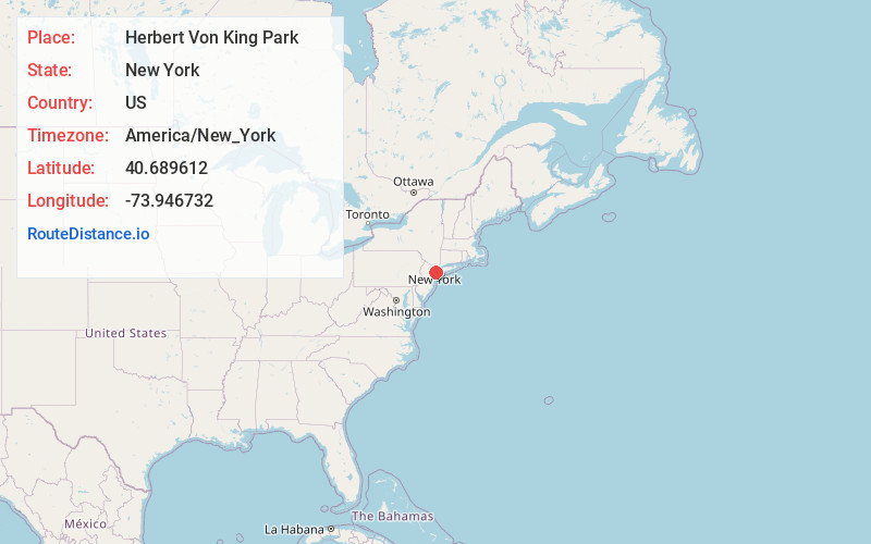 Map of Herbert Von King Park