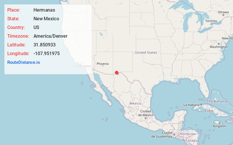 Map of Hermanas
