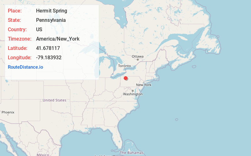 Map of Hermit Spring