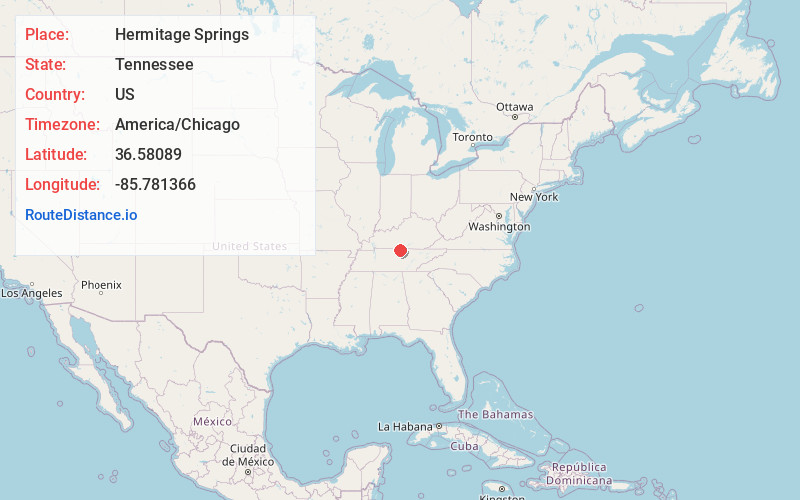 Map of Hermitage Springs