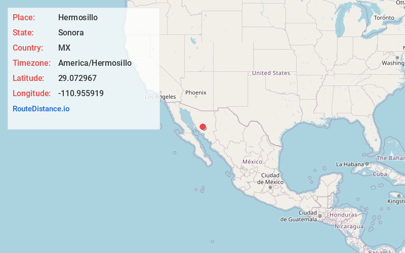 Map of Hermosillo