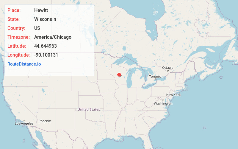 Map of Hewitt