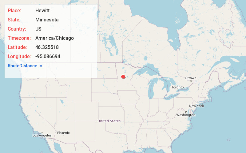 Map of Hewitt