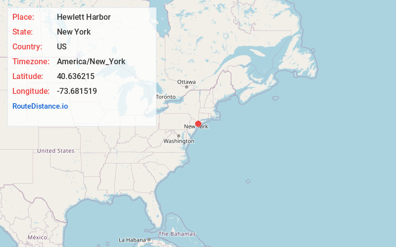 Map of Hewlett Harbor