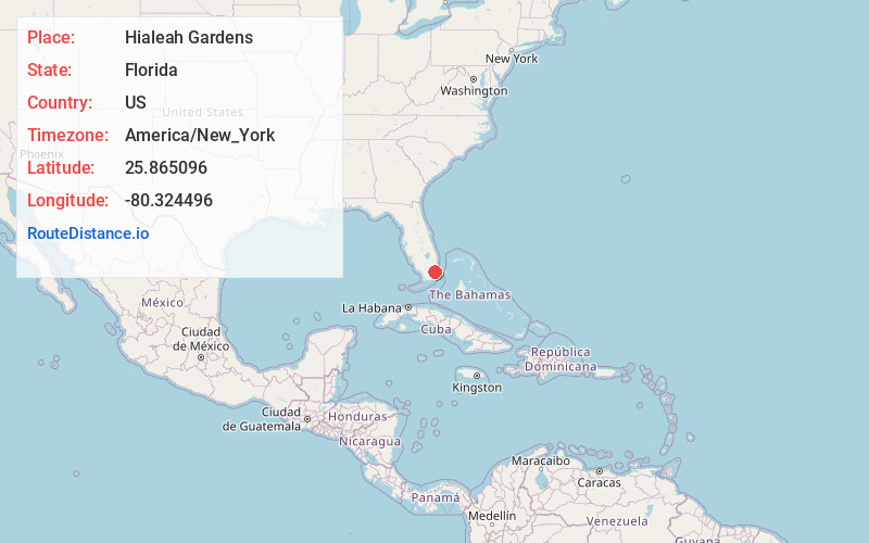 Map of Hialeah Gardens