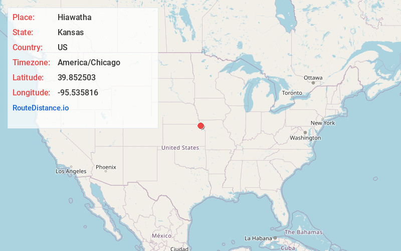 Map of Hiawatha