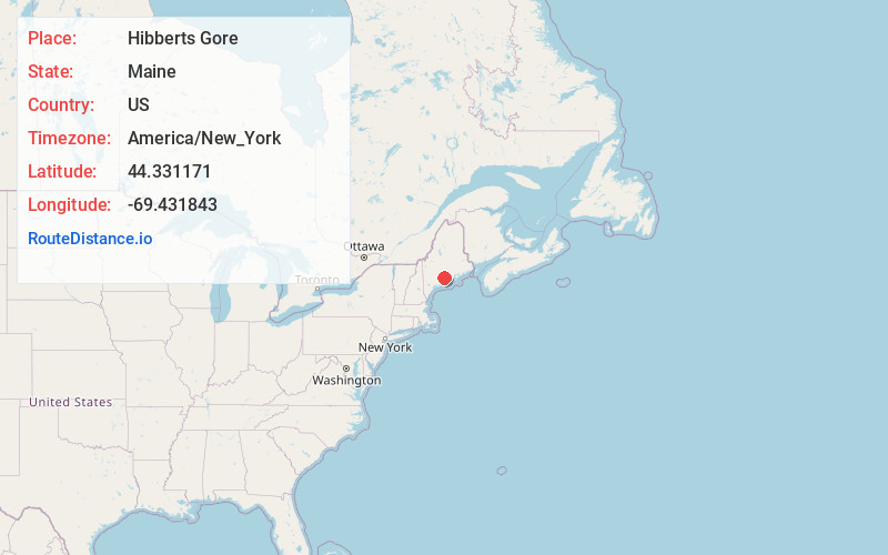 Map of Hibberts Gore