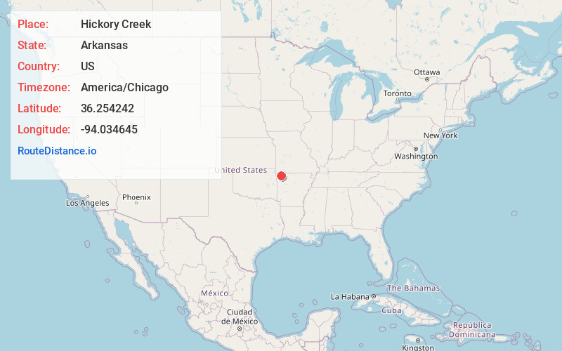 Map of Hickory Creek