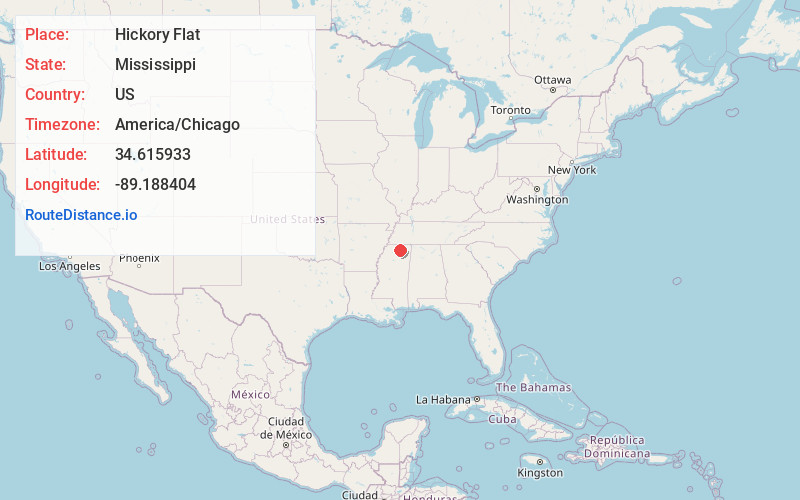 Map of Hickory Flat
