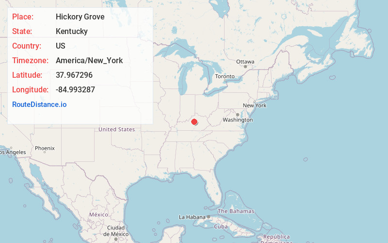 Map of Hickory Grove