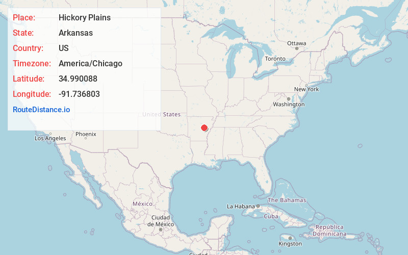 Map of Hickory Plains