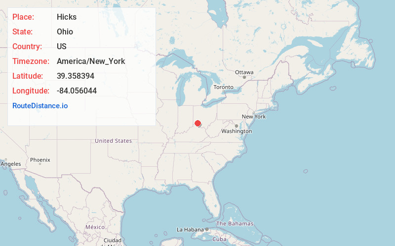 Map of Hicks