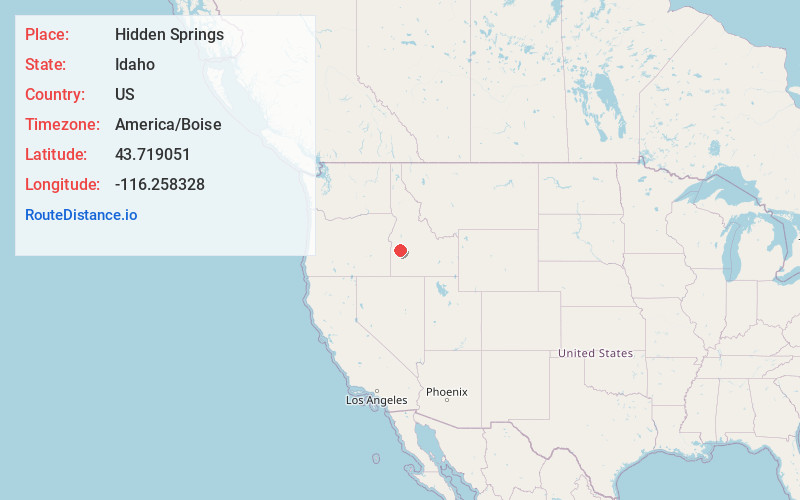 Map of Hidden Springs