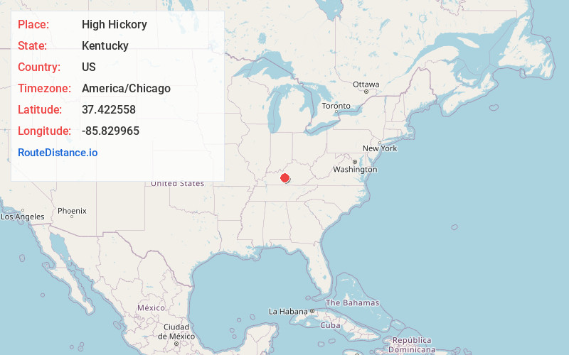 Map of High Hickory