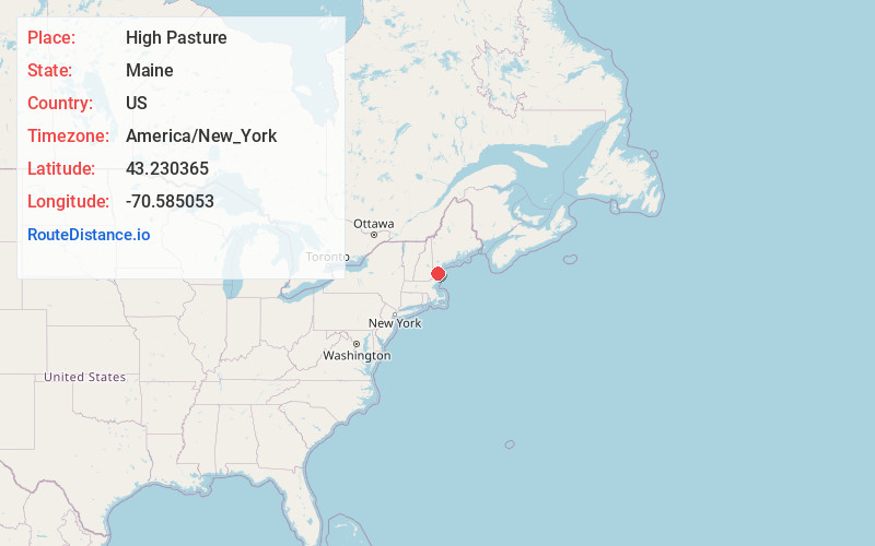 Map of High Pasture