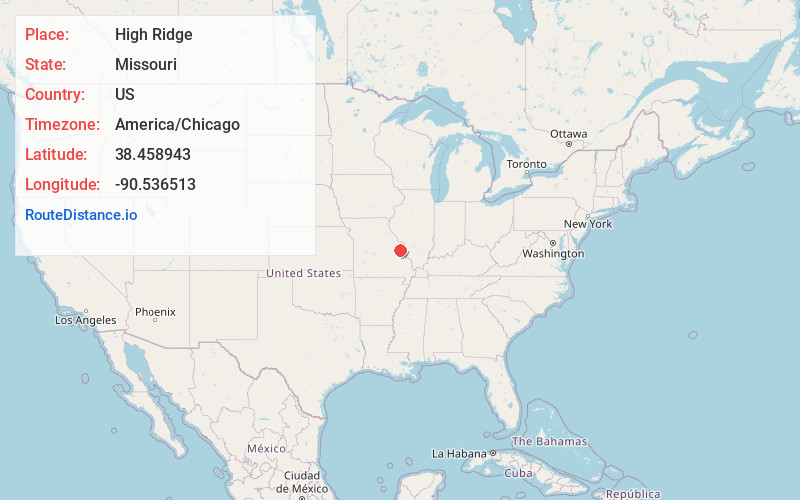 Map of High Ridge