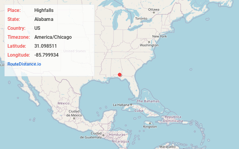 Map of Highfalls