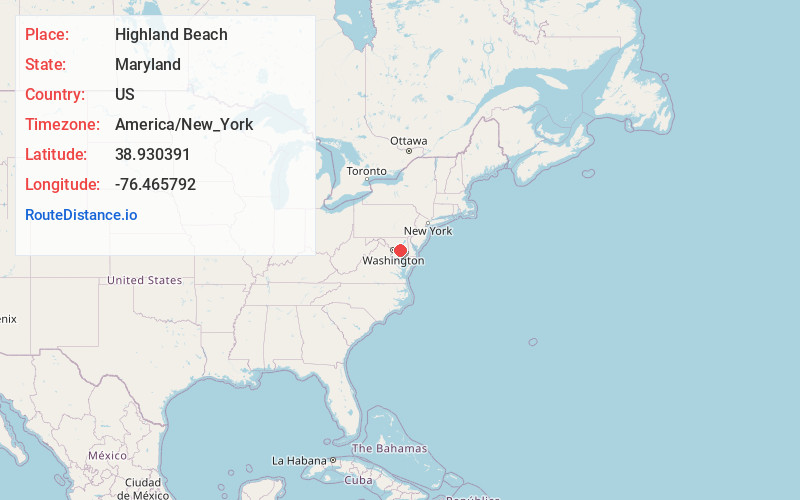 Map of Highland Beach
