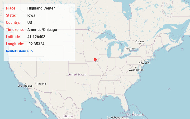 Map of Highland Center