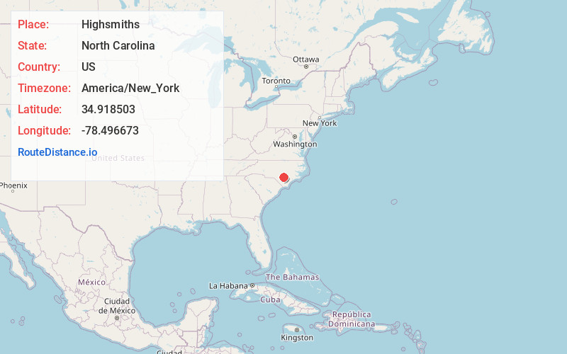 Map of Highsmiths