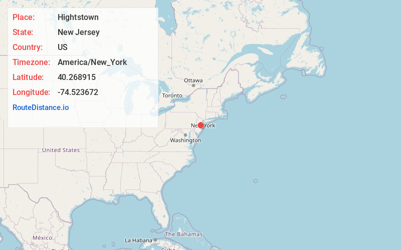 Map of Hightstown