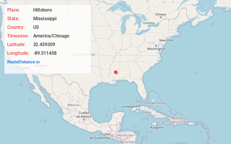 Map of Hillsboro
