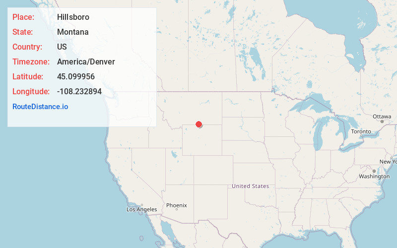 Map of Hillsboro