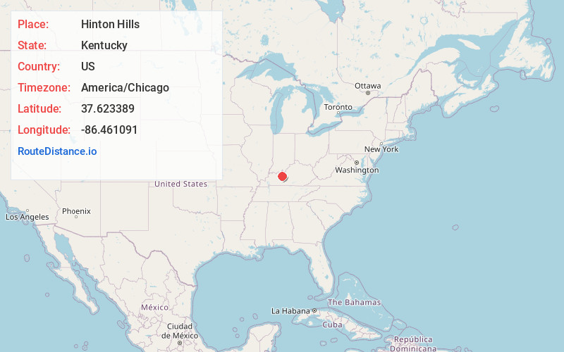 Map of Hinton Hills