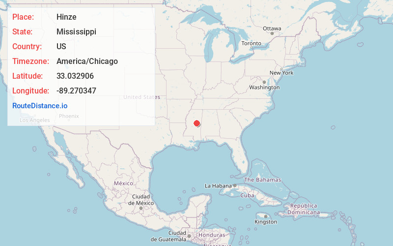 Map of Hinze